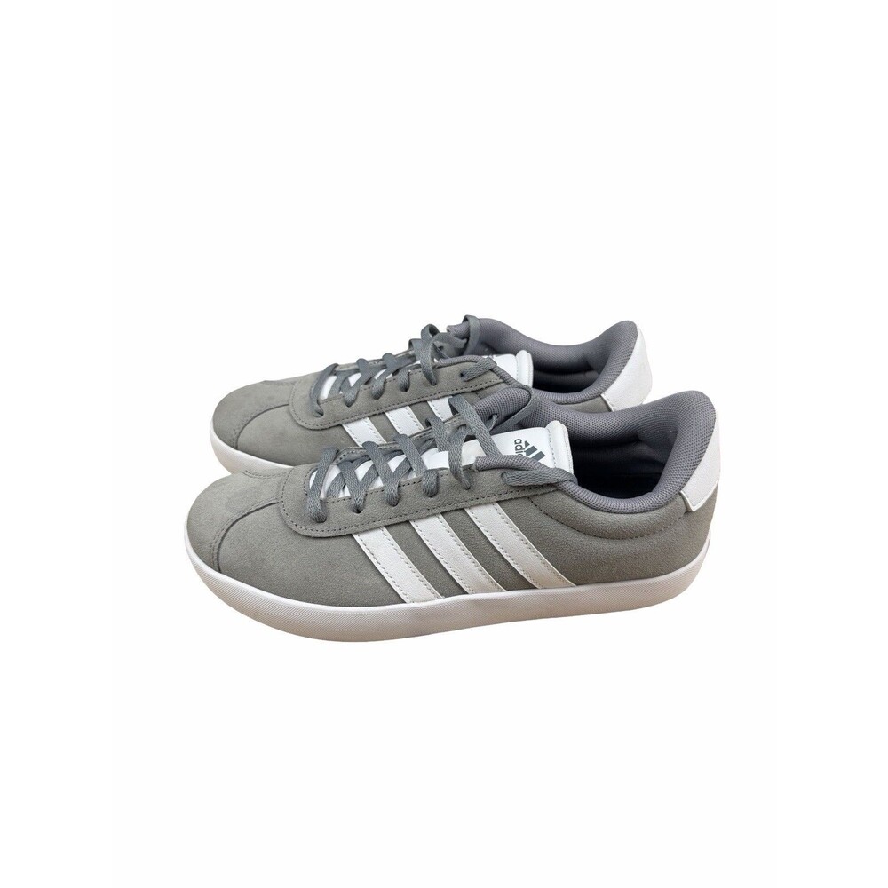 Size 6 Kids Adidas ID6314 Grey White VL Court 3.0 Shoes Sneakers Women 7 Men 6 - Picture 3 of 8